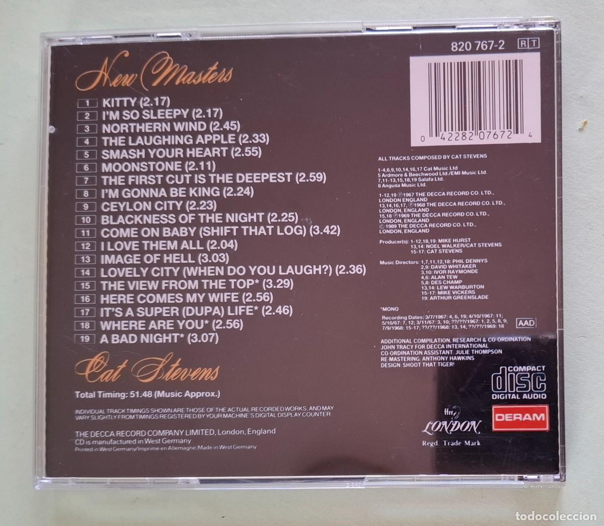 CDs de m&uacute;sica: CD. CAT STEVENS. NEW MASTERS. CON 7 BONUS TRACKS. - Foto 2