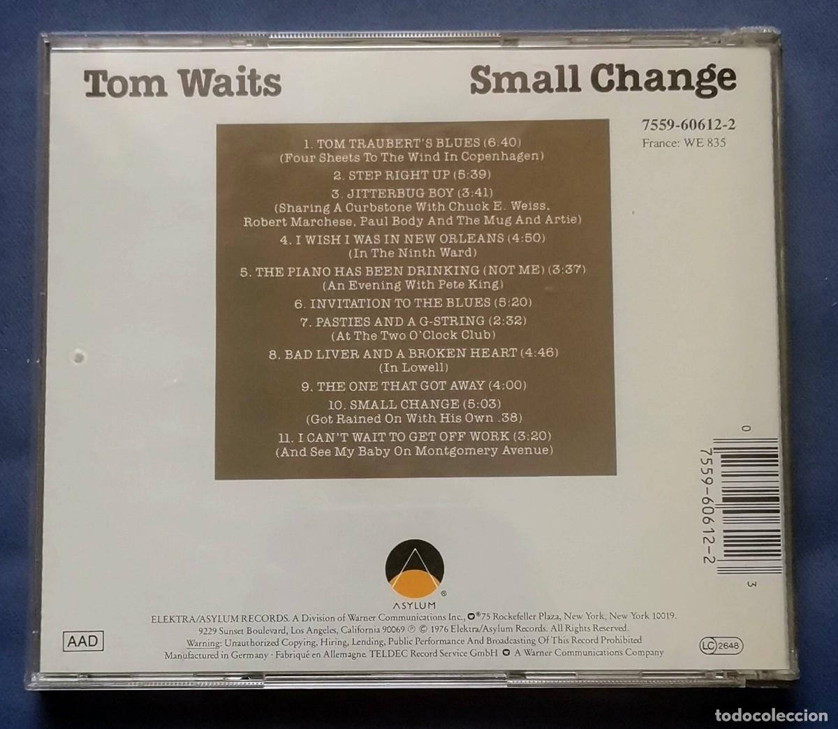 CDs de m&uacute;sica: Tom Waits &lrm;&ndash; Small Change cd - Foto 2