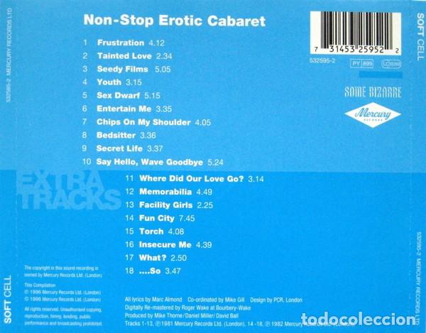 CDs de m&uacute;sica: Soft Cell &ndash; Non-Stop Erotic Cabaret + Bonus - Foto 2