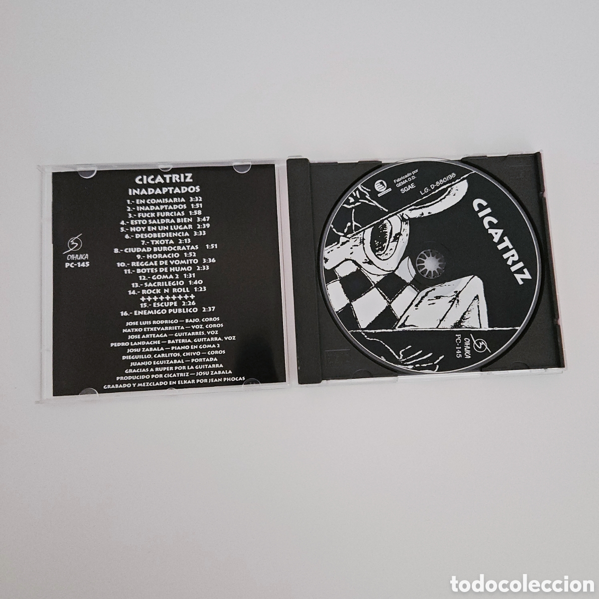 CDs de m&uacute;sica: Inadaptados - Cicatrices. Punk. 1998 - Foto 3