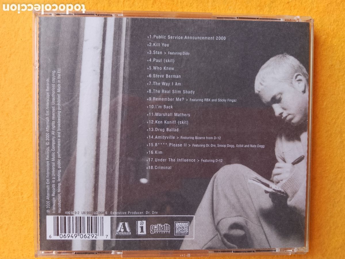 CDs de m&uacute;sica: EMINEM - THE MARSHALL MASTERSHIP - AFTERMATH 2000 CD - Foto 2