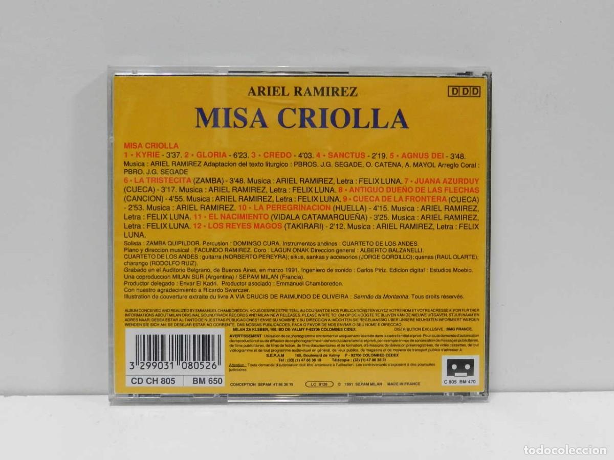 CDs de m&uacute;sica: DISCO CD. Ariel Ramirez, Zamba Quipildor &ndash; Misa Criolla. COMPACT DISC. - Foto 2