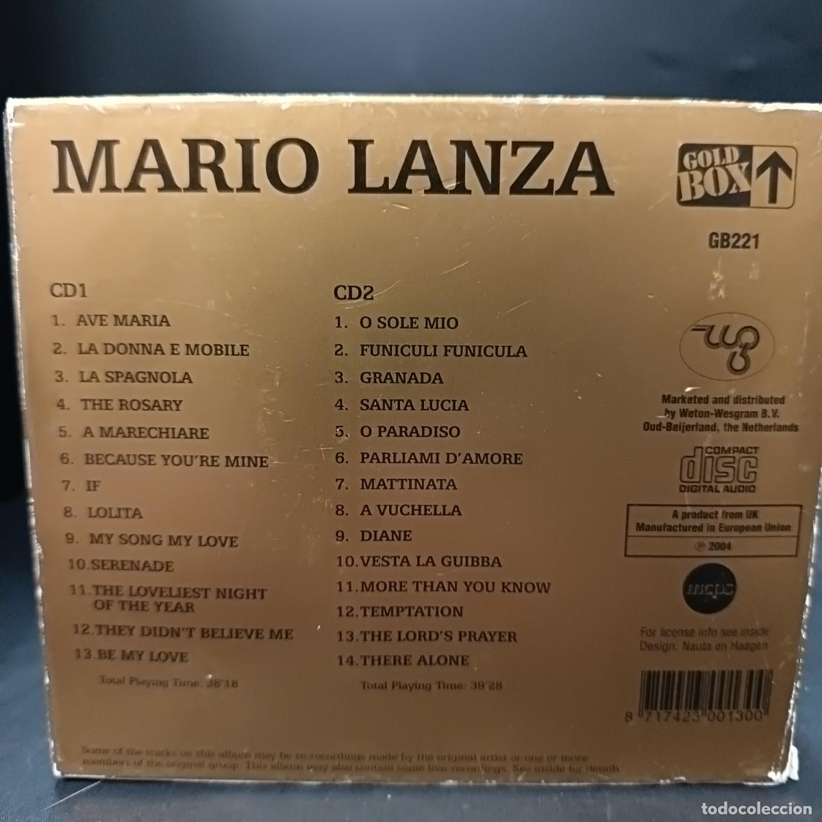 CDs de m&uacute;sica: MARIO LANZA, O SOLE MIO, ESTUCHE 2CD. - Foto 2
