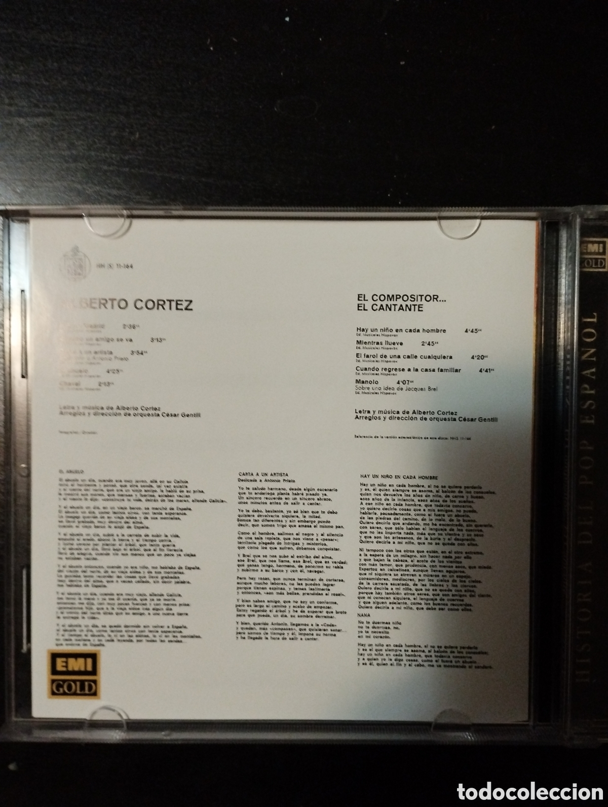 CDs de m&uacute;sica: Alberto Cortez &ndash; El Compositor... El Cantante. 1996. CD, Compilation, Reissue - Foto 2