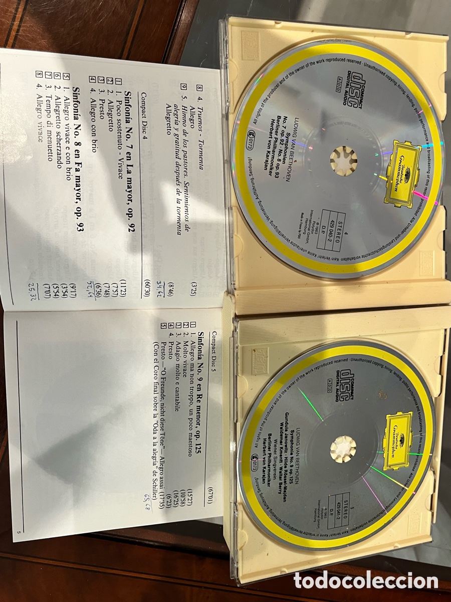 CDs de m&uacute;sica: BEETHOVEN.9 SYMPHONIEN.KARAJAN (2 CD) - Foto 5