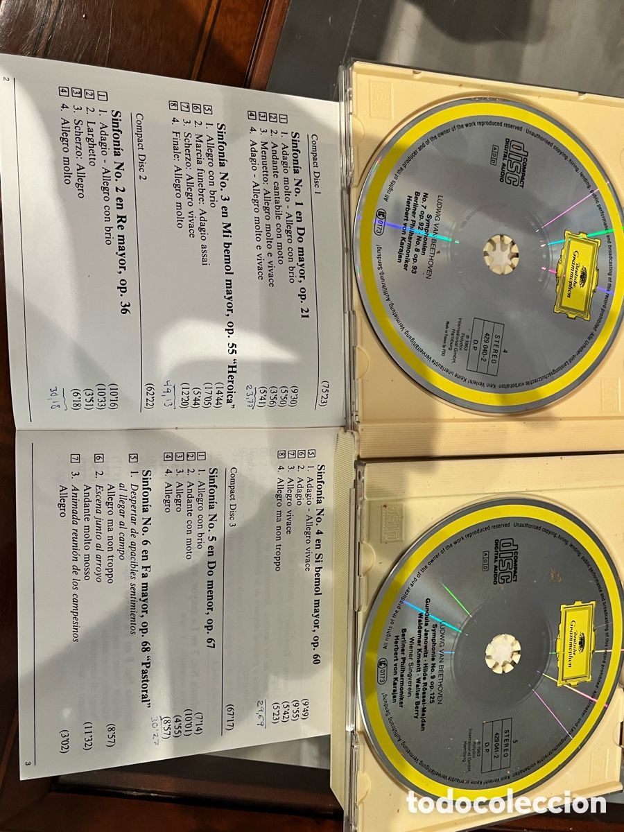 CDs de m&uacute;sica: BEETHOVEN.9 SYMPHONIEN.KARAJAN (2 CD) - Foto 7