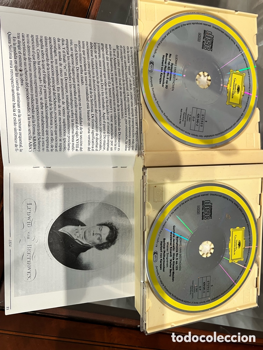 CDs de m&uacute;sica: BEETHOVEN.9 SYMPHONIEN.KARAJAN (2 CD) - Foto 8