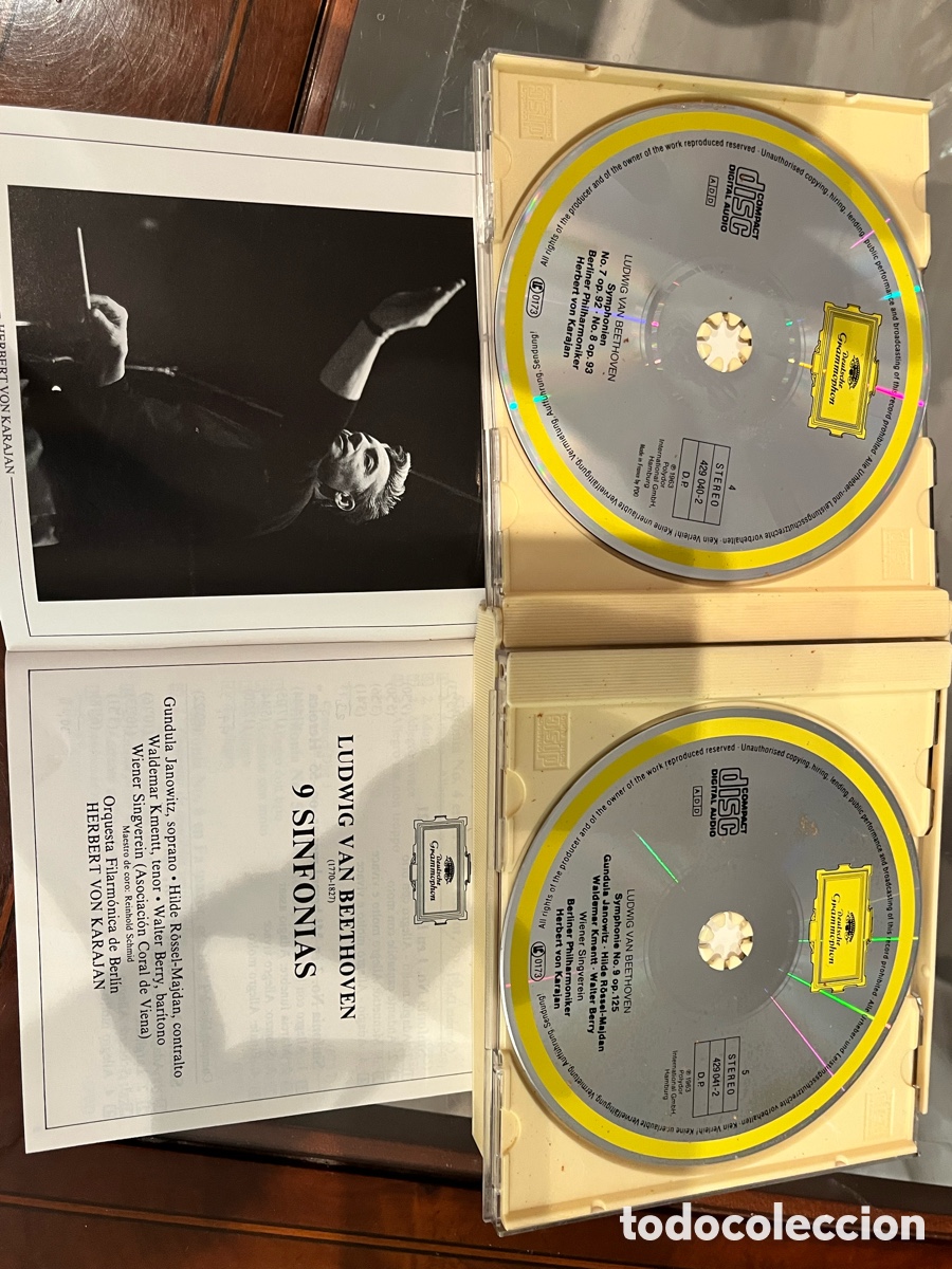 CDs de m&uacute;sica: BEETHOVEN.9 SYMPHONIEN.KARAJAN (2 CD) - Foto 9