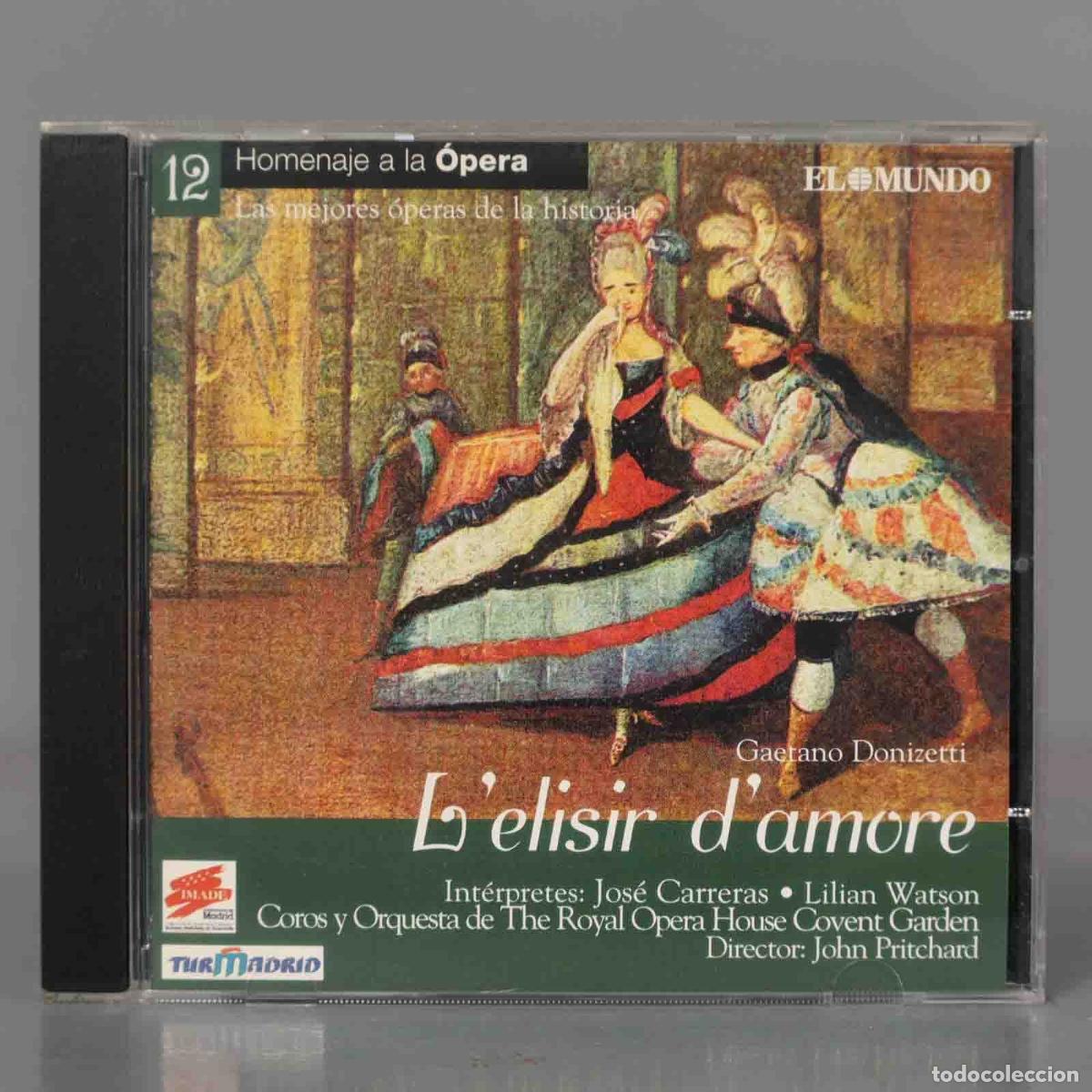 CDs de m&uacute;sica: CD. Pritchard &ndash; L&acute;elisir D&acute;Amore DONIZETTI - Foto 1