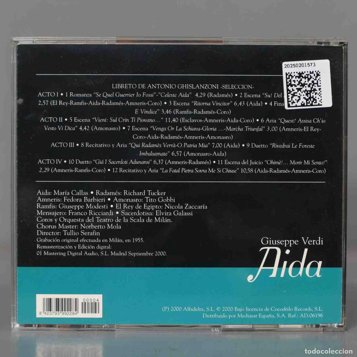 CDs de m&uacute;sica: CD. SERAFIN VERDI AIDA - Foto 2
