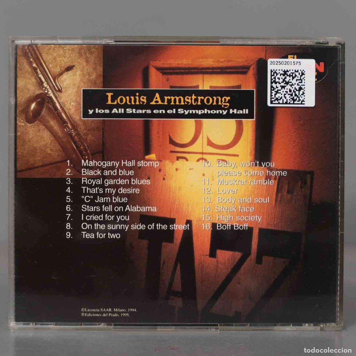 CDs de m&uacute;sica: CD. ARMSTRONG Y LOS ALL STARS EN EL SYMPHONY HALL - Foto 2