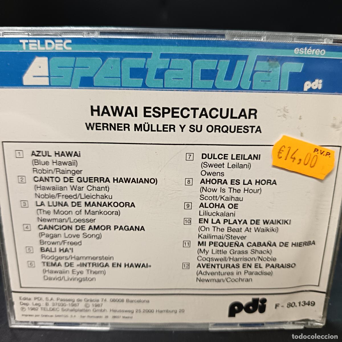 CDs de m&uacute;sica: WERNER MULLER Y SU ORQUESTA, HAWAI ESPECTACULAR. CD - Foto 2
