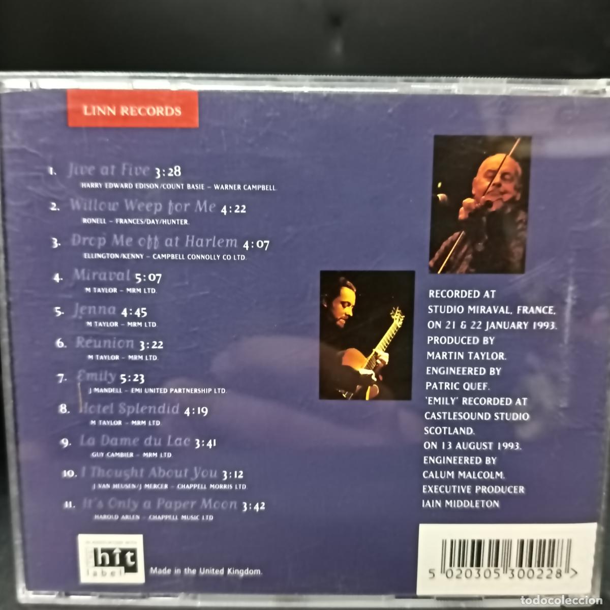 CDs de m&uacute;sica: St&eacute;phane Grappelli & Martin Taylor. Reuni&oacute;n. CD - Foto 2