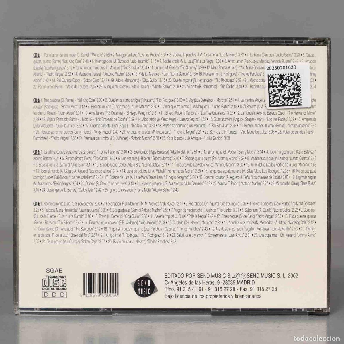 CDs de m&uacute;sica: CD. 100 Boleros Inolvidables - Foto 2