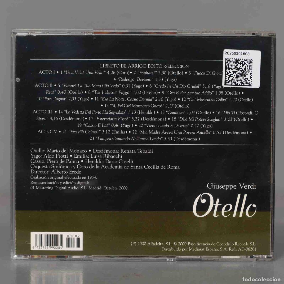 CDs de m&uacute;sica: CD. Erede &ndash; Otello VERDI - Foto 2
