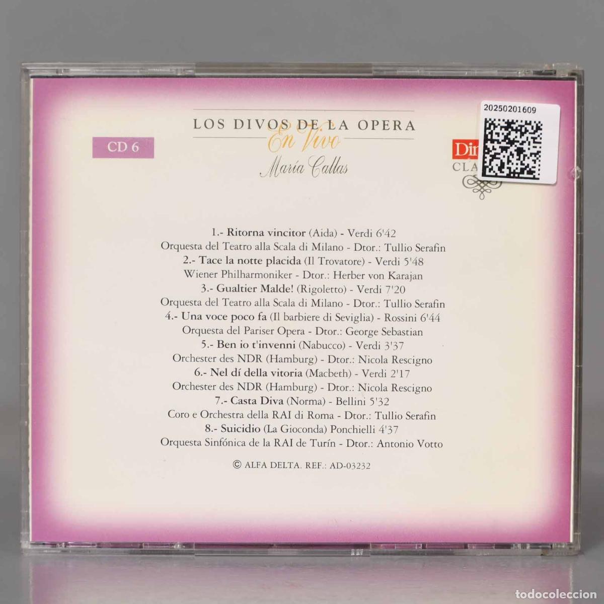 CDs de m&uacute;sica: CD. LOS DIVOS DE LA OPERA. CALLAS - Foto 2