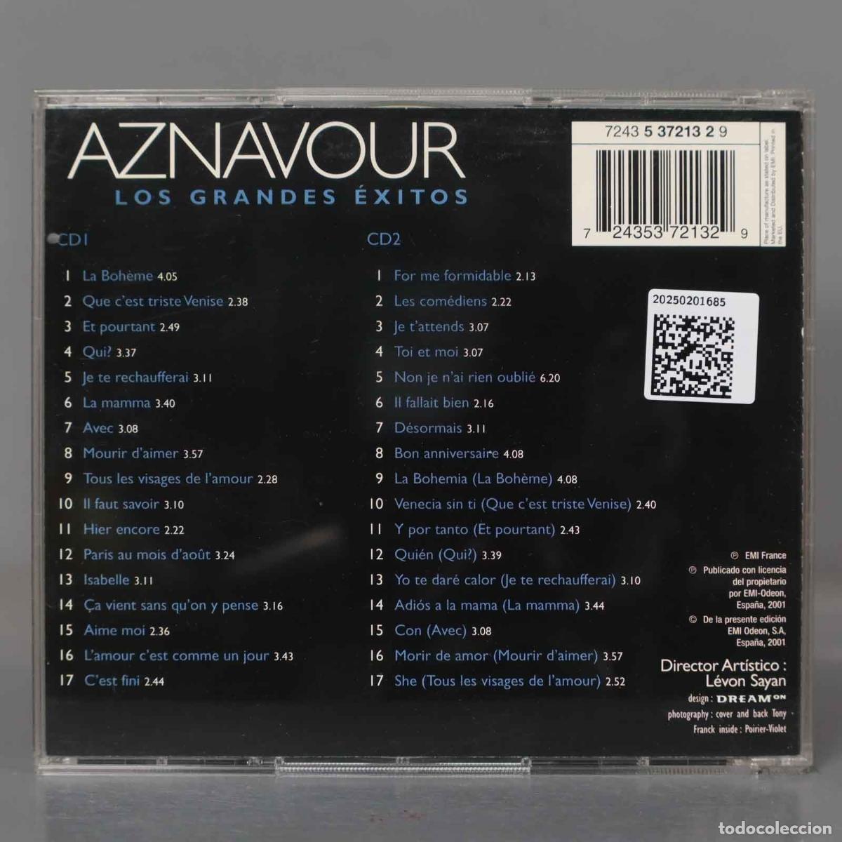CDs de m&uacute;sica: CD. LOS GRANDES EXITOS AZNAVOUR - Foto 2