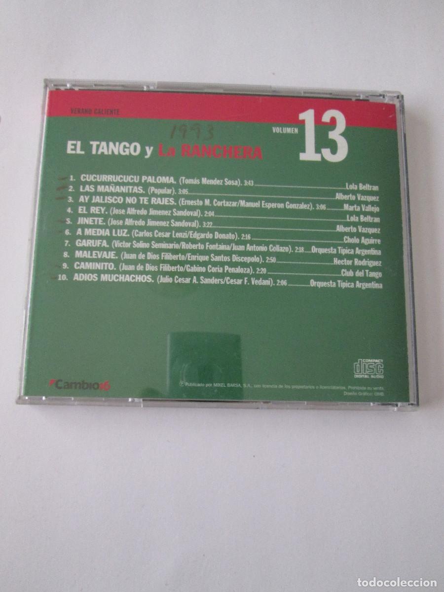 CDs de m&uacute;sica: CD EL TANGO Y LA RANCHERA - 1993 - 10 TEMAS - Foto 2