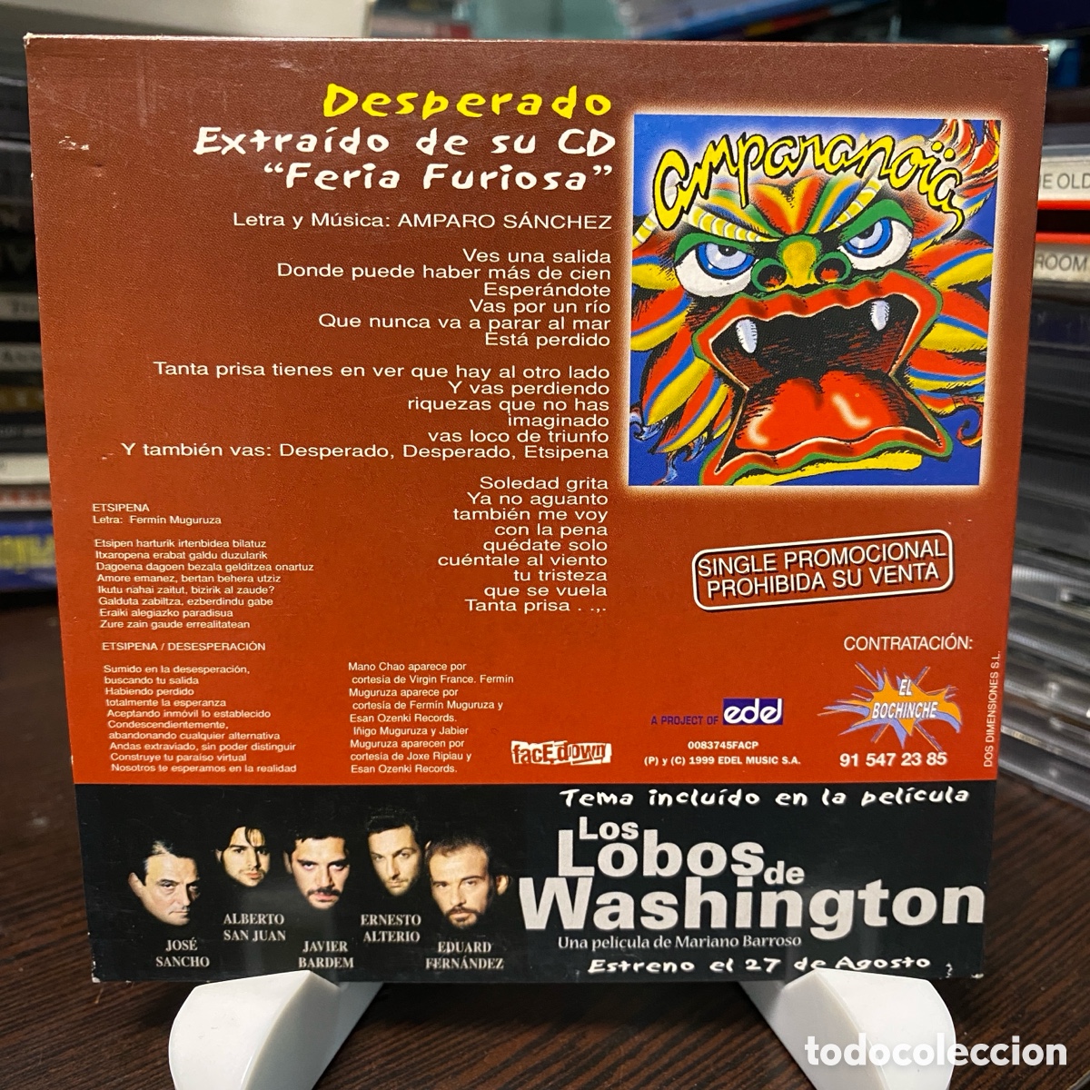CDs de m&uacute;sica: Amparanoia - Desperado (CD, Single) - Foto 2