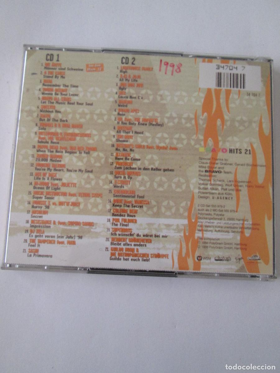 CDs de m&uacute;sica: 2 CD BRAVO HITS - 1998 - 21 TEMAS - Foto 2