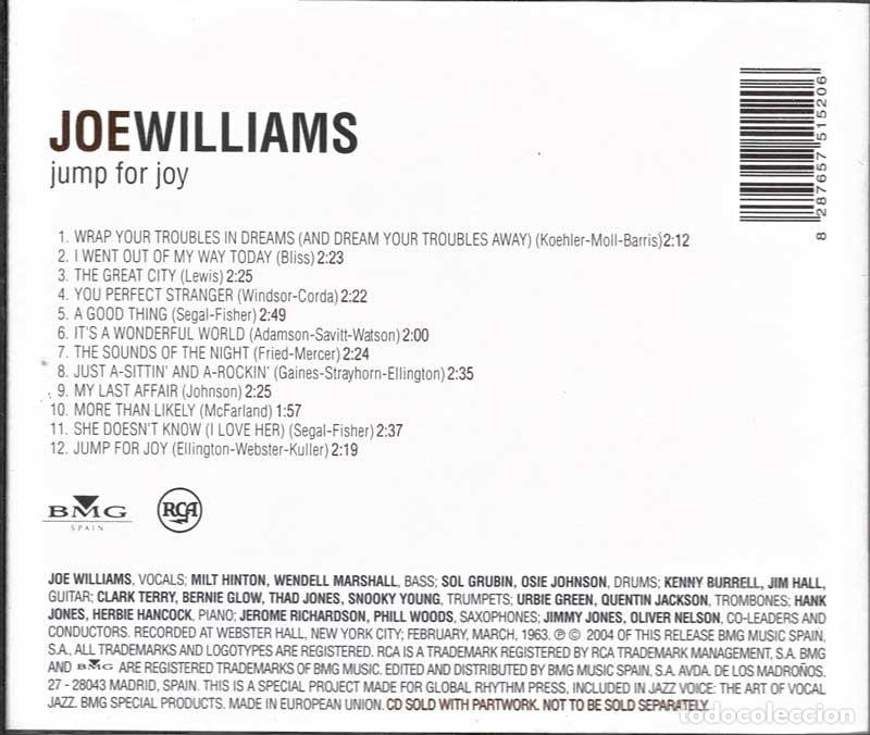 CDs de m&uacute;sica: Joe Williams - Jump for Joy. CD - Foto 2