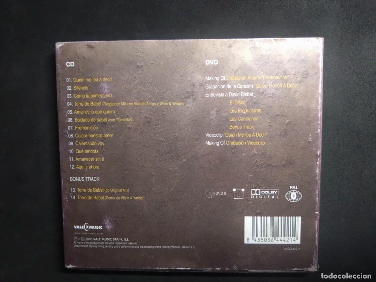CDs de m&uacute;sica: CD + DVD DAVID BISBAL PREMONICION , LEER DESCRIPCION - Foto 4