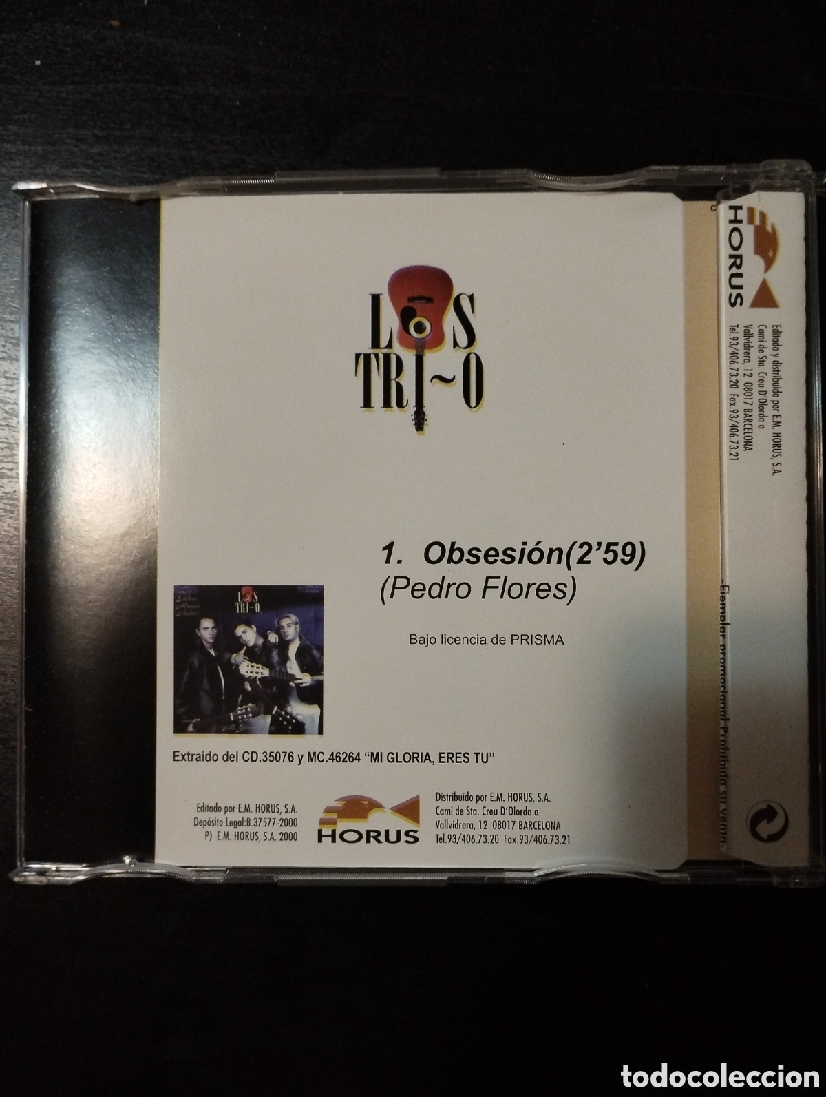 CDs de m&uacute;sica: Los Tri-o &ndash; Obsesi&oacute;n. 2000. CD, Single, Promo, Slim Case - Foto 2