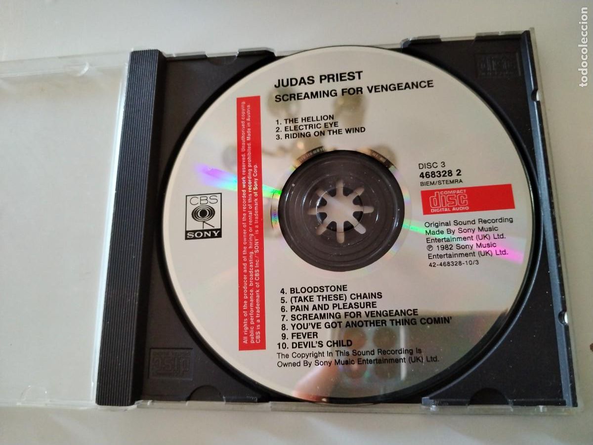 CDs de m&uacute;sica: Judas priest -screaming for vengeance - Foto 1