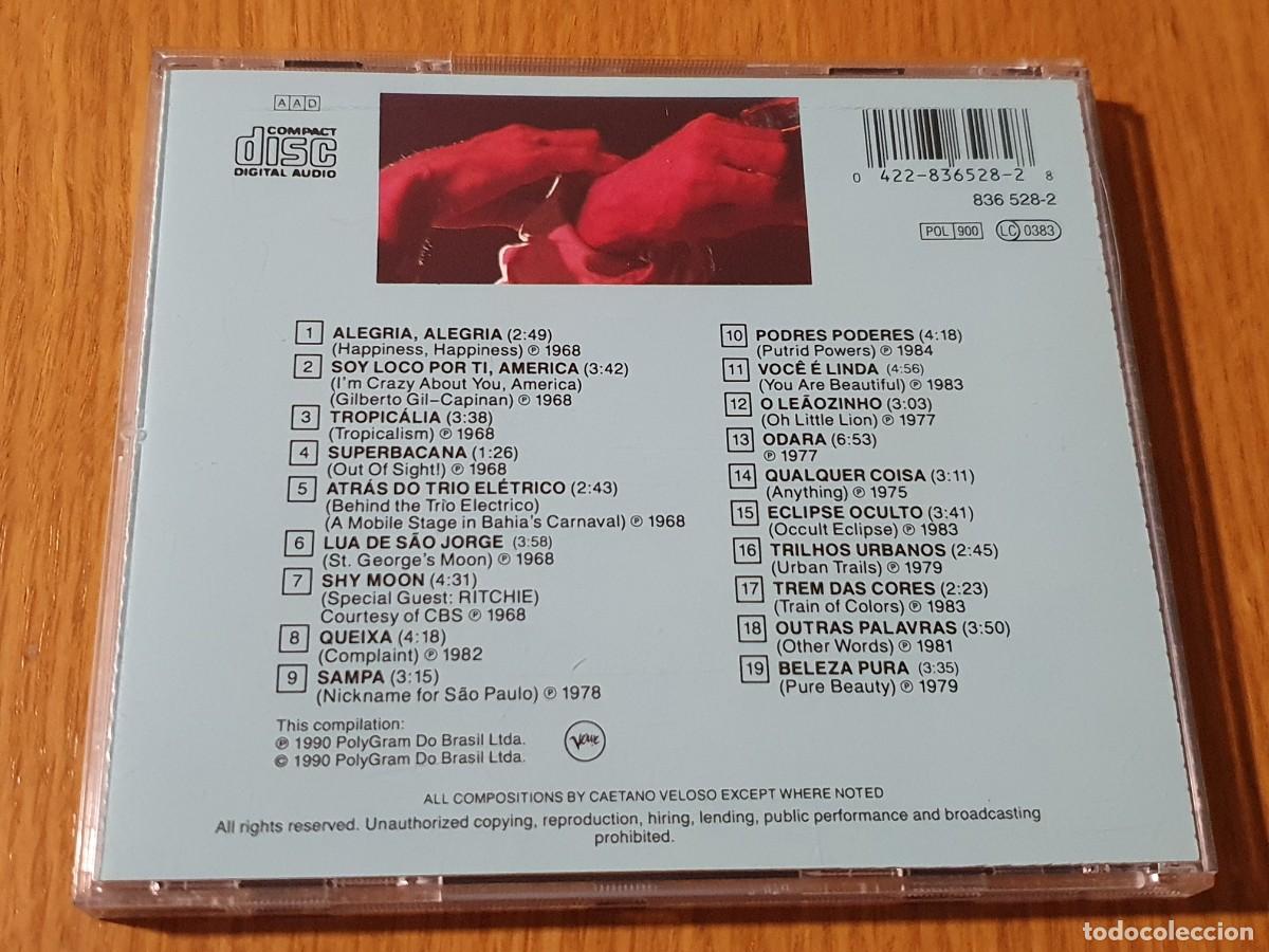 CDs de m&uacute;sica: CD Caetano Veloso&nbsp;&ndash;&nbsp;Sem Len&ccedil;o, Sem Documento - 1990 - Foto 3