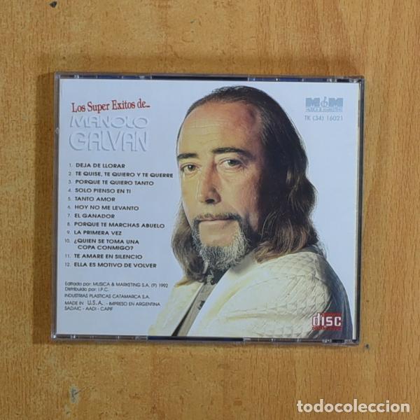CDs de m&uacute;sica: MANOLO GALVAN - LOS SUPER EXITOS DE MANOLO GALVAN - CD - Foto 2