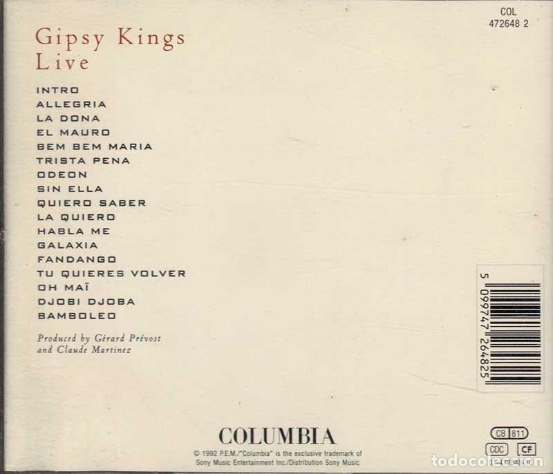 CDs de m&uacute;sica: Gipsy Kings - Live. CD - Foto 2