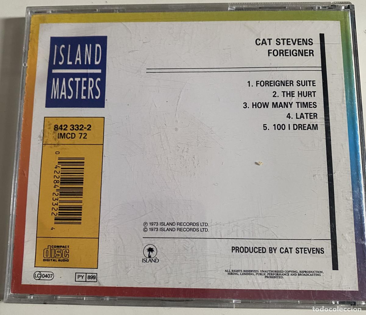 CDs de m&uacute;sica: CAT STEVENS - FOREIGNER - ISLAND MASTERS - Foto 2