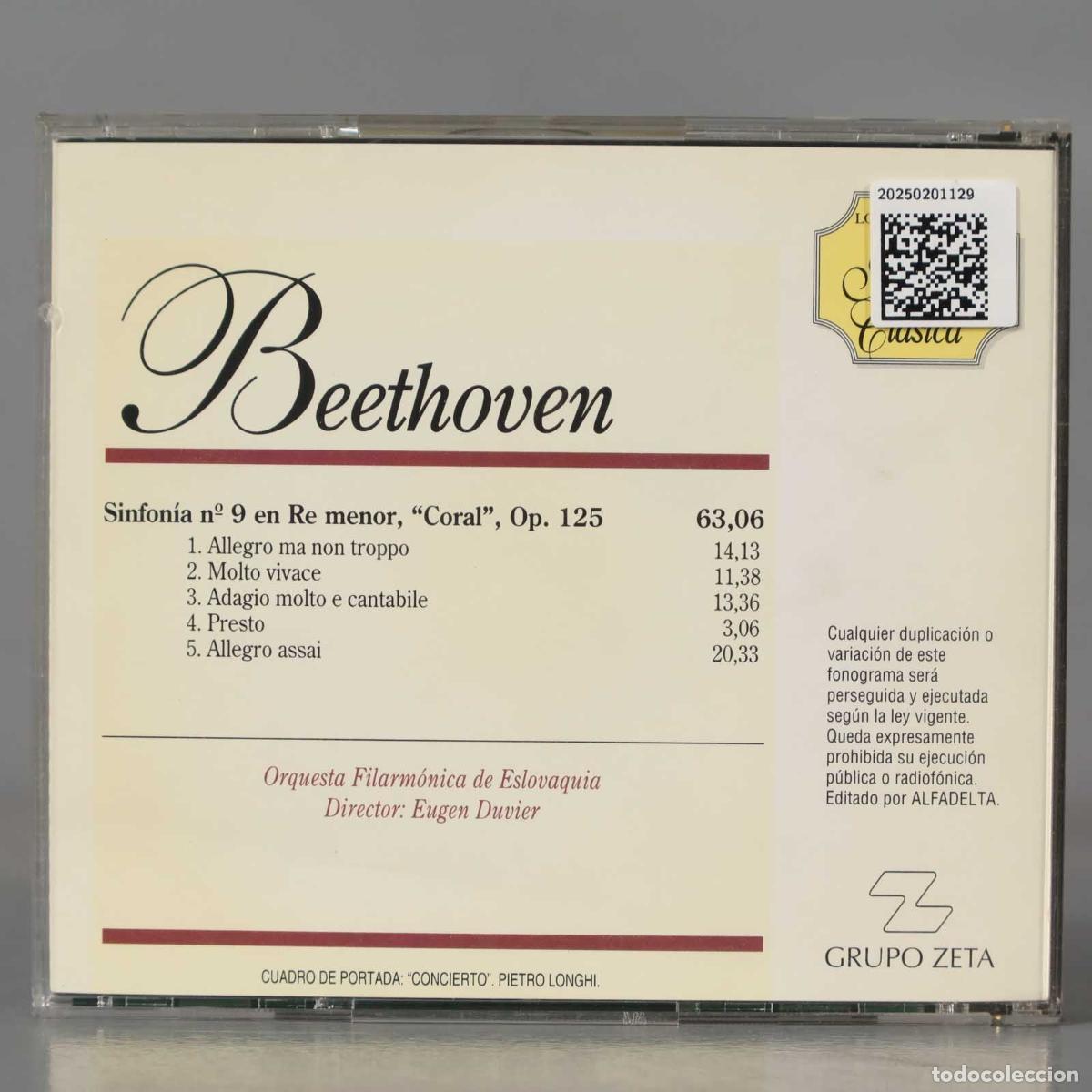 CDs de m&uacute;sica: CD. BEETHOVEN SINFONIA 9 DUVIER - Foto 2