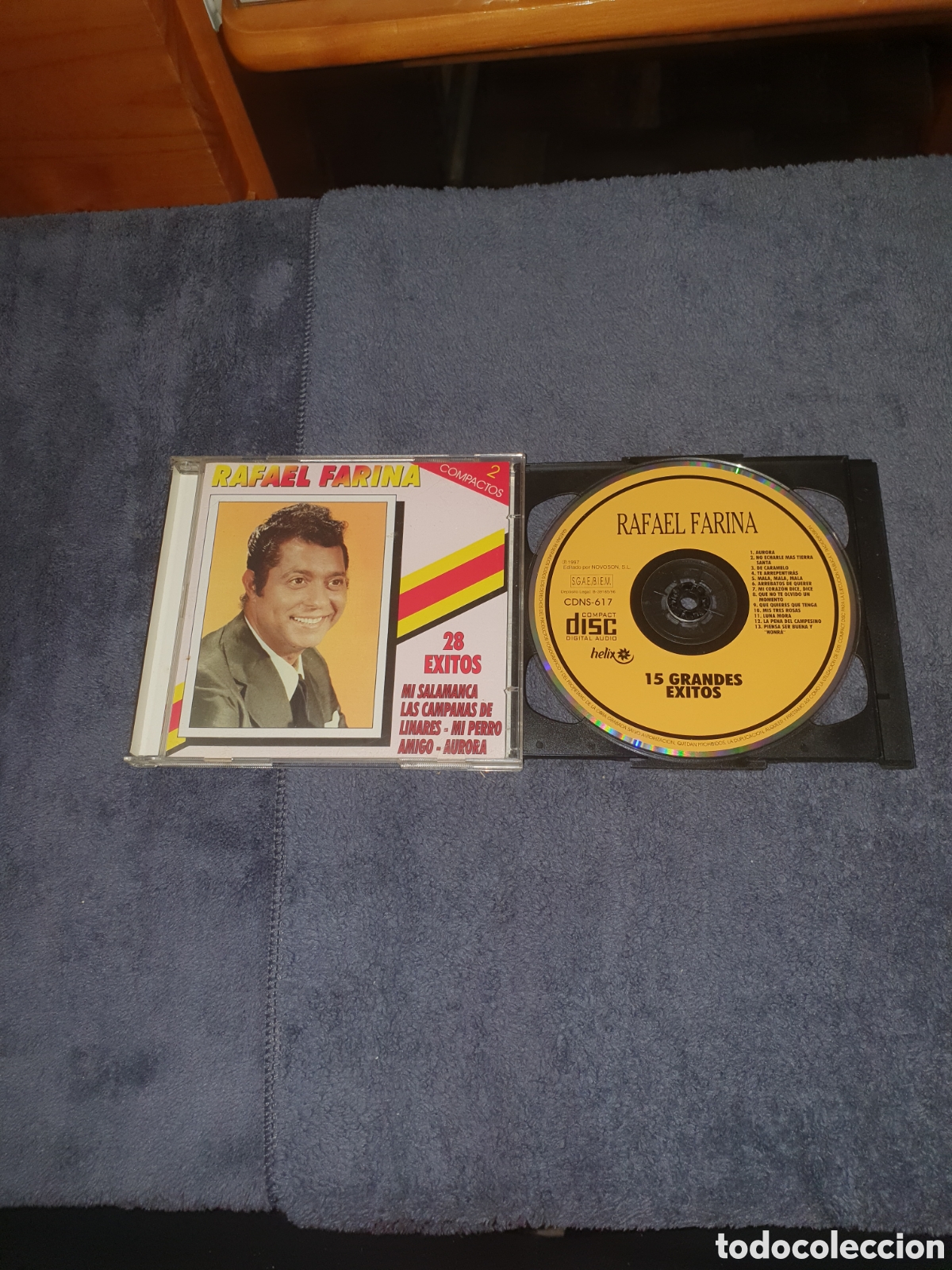 CDs de m&uacute;sica: CD-30. 2 Discos, Rafael Farina - 28 &Eacute;xitos, 1996, De 2&ordf; Mano. - Foto 5