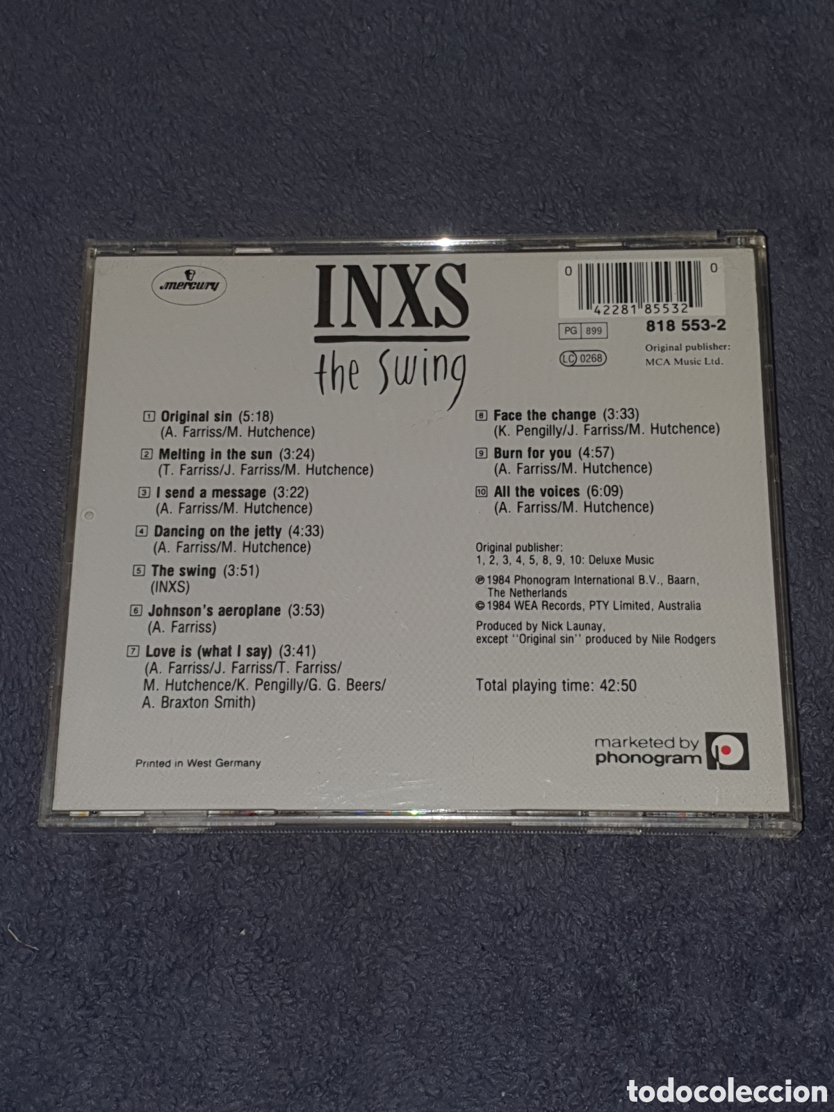 CDs de m&uacute;sica: CD-30. Inxs - The Swing, 1984, De 2&ordf; Mano. - Foto 2