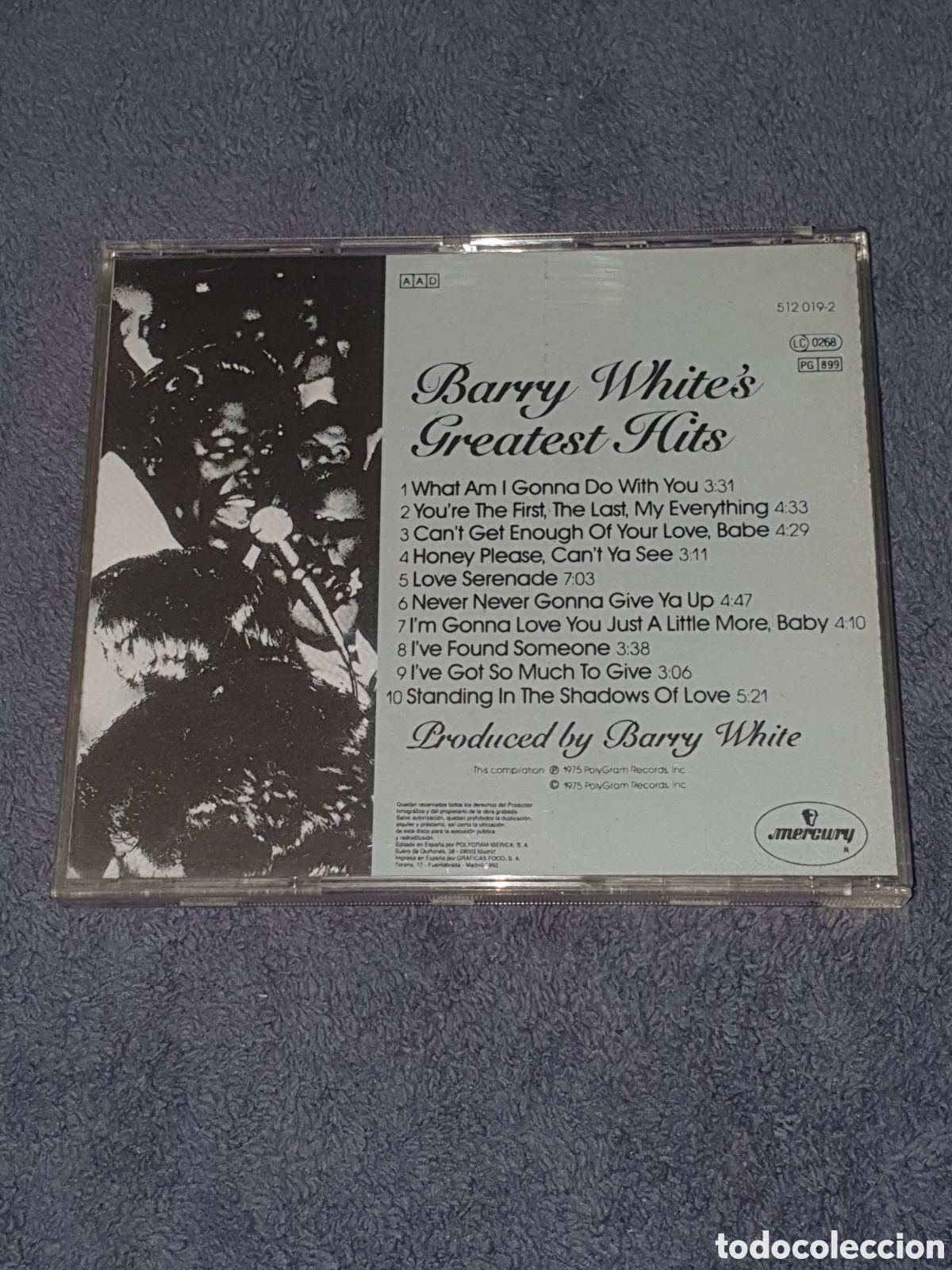 CDs de m&uacute;sica: CD-31. Barry Whites, 1992, De 2&ordf; Mano. - Foto 2