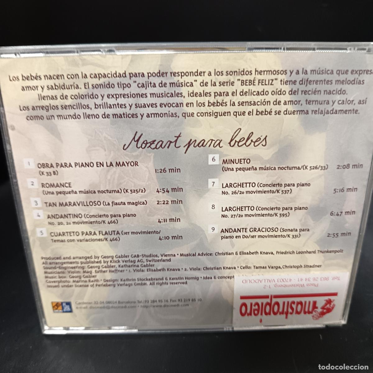 CDs de m&uacute;sica: MOZART PARA BEBES. CD - Foto 2