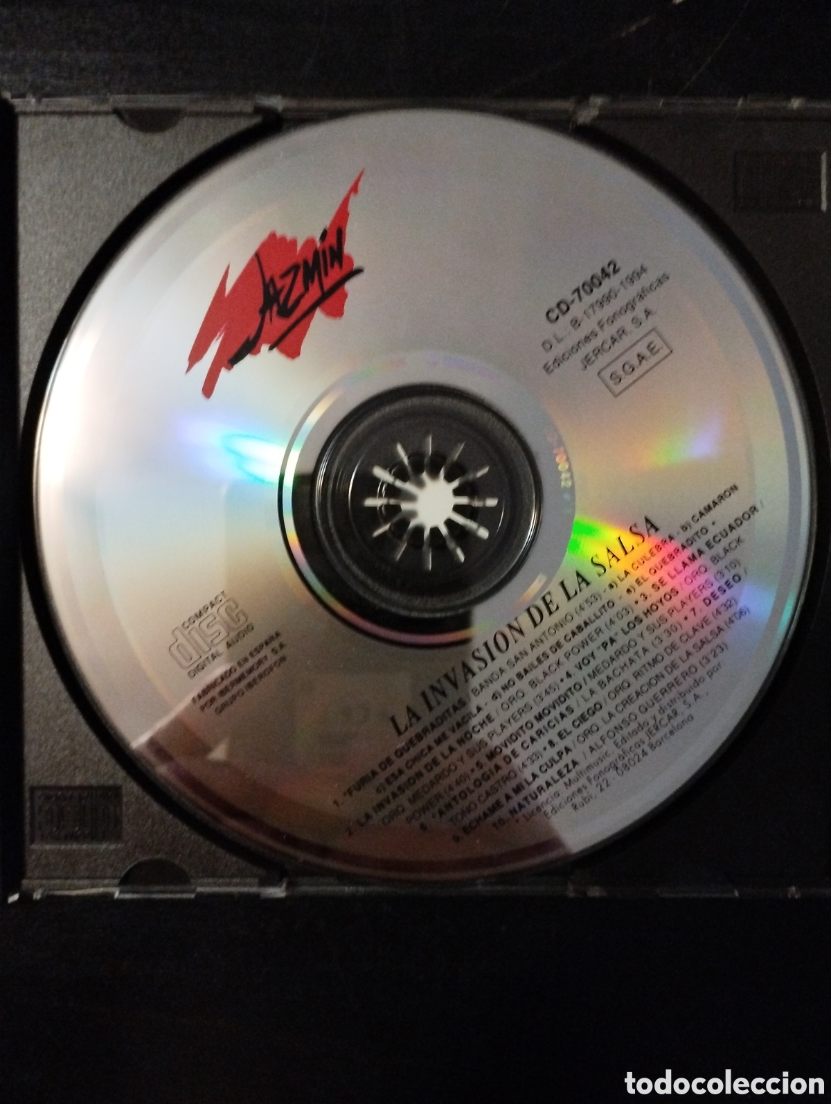 CDs de m&uacute;sica: La Invasi&oacute;n De La Salsa. 1994. CD, Compilation. Jazm&iacute;n &ndash; CD 70042 - Foto 3