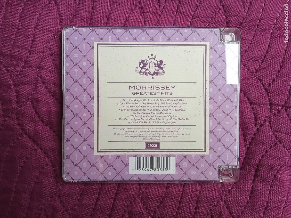 CDs de m&uacute;sica: MORRISSEY - GREATEST HITS - CD 2008 - Foto 2