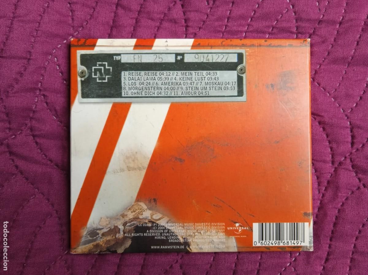 CDs de m&uacute;sica: RAMMSTEIM - REISE REISE - CD 2004 - Foto 2