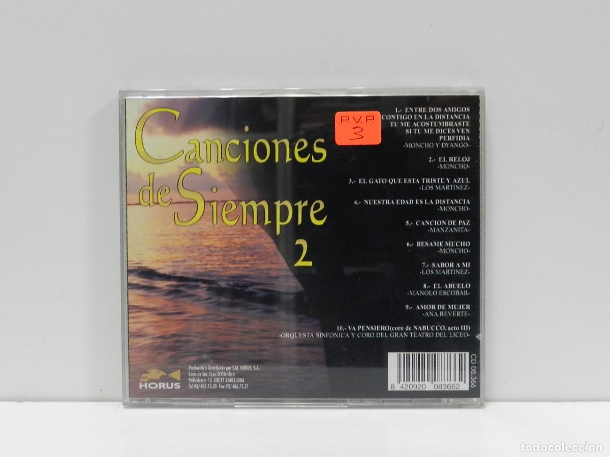 CDs de m&uacute;sica: DISCO CD. Canciones De Siempre. COMPACT DISC. - Foto 2