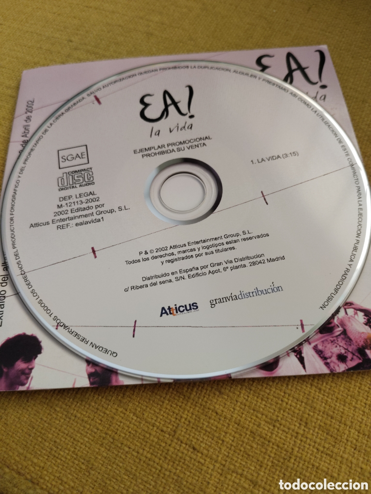 CDs de m&uacute;sica: Ea!&nbsp;&ndash;&nbsp;La Vida Cd single promo 2002 Espa&ntilde;a - Foto 5