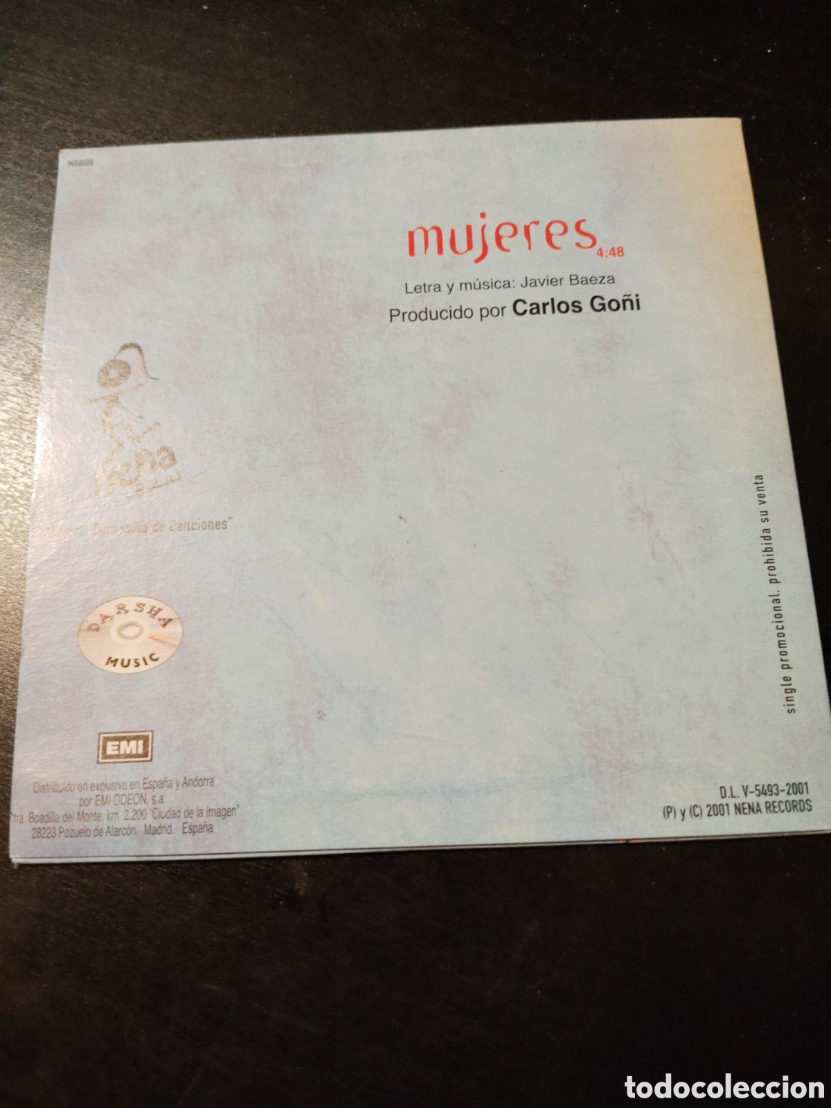CDs de m&uacute;sica: Javier Baeza - Mujeres cd single 2001 - Foto 2