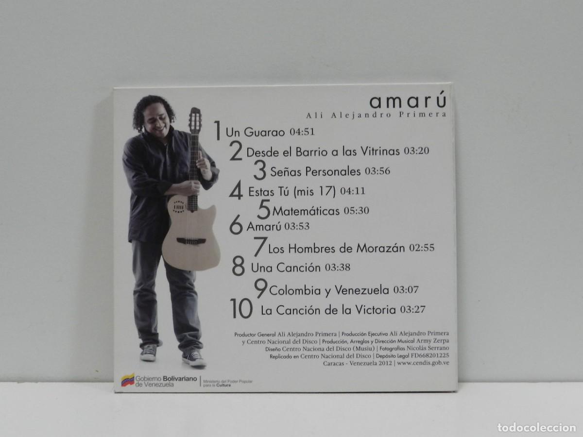CDs de m&uacute;sica: DISCO CD. Amar&uacute; &ndash; Ali Alejandro Primera. COMPACT DISC. - Foto 2