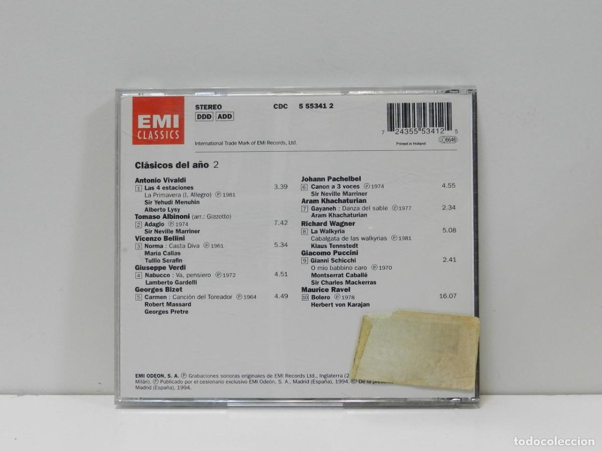 CDs de m&uacute;sica: DISCO CD. Cl&aacute;sicos Del A&ntilde;o 2. COMPACT DISC. - Foto 2