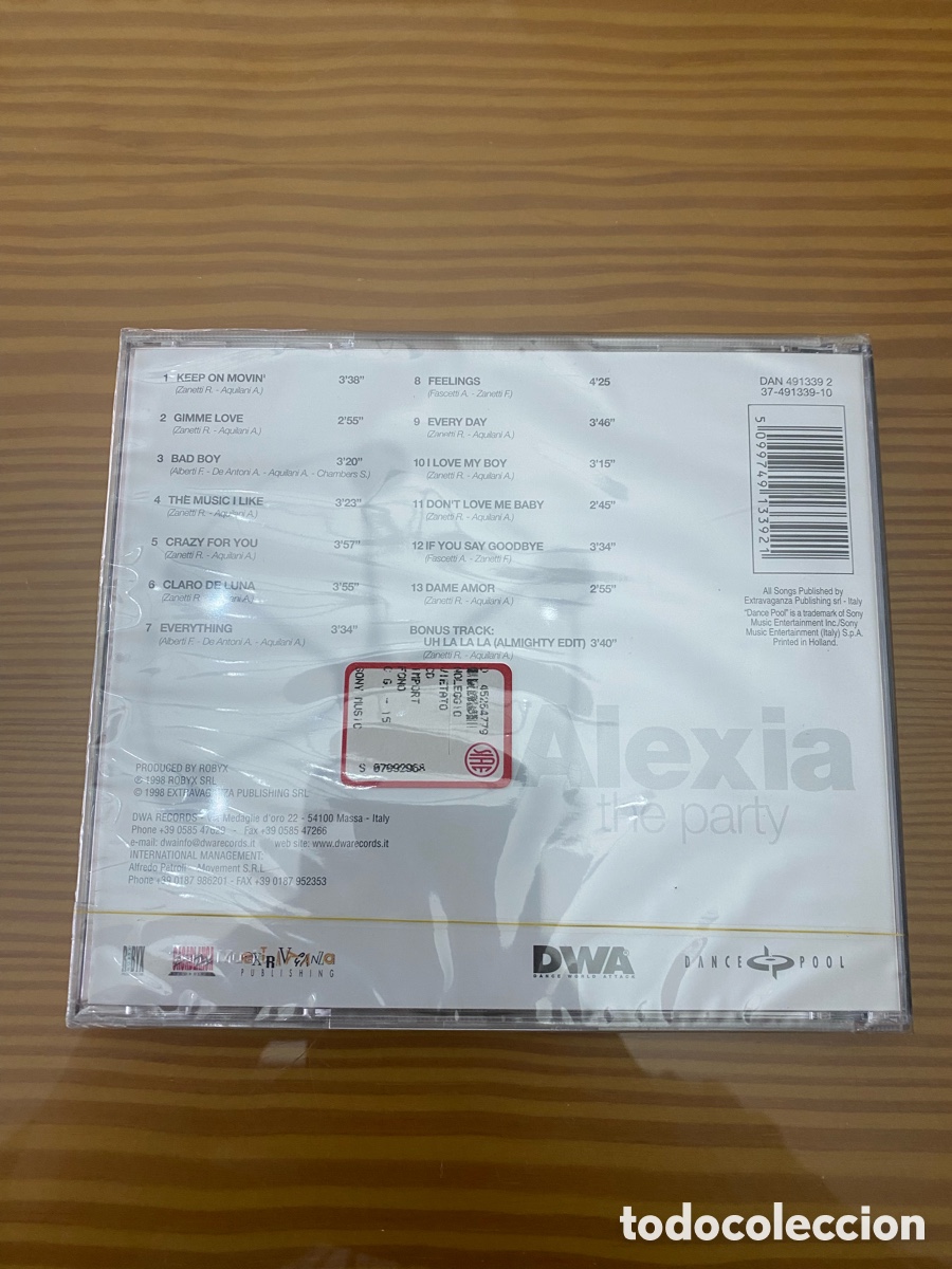 CDs de m&uacute;sica: Precintado !! CD De Alexia &rdquo;The party&rdquo; - Foto 2