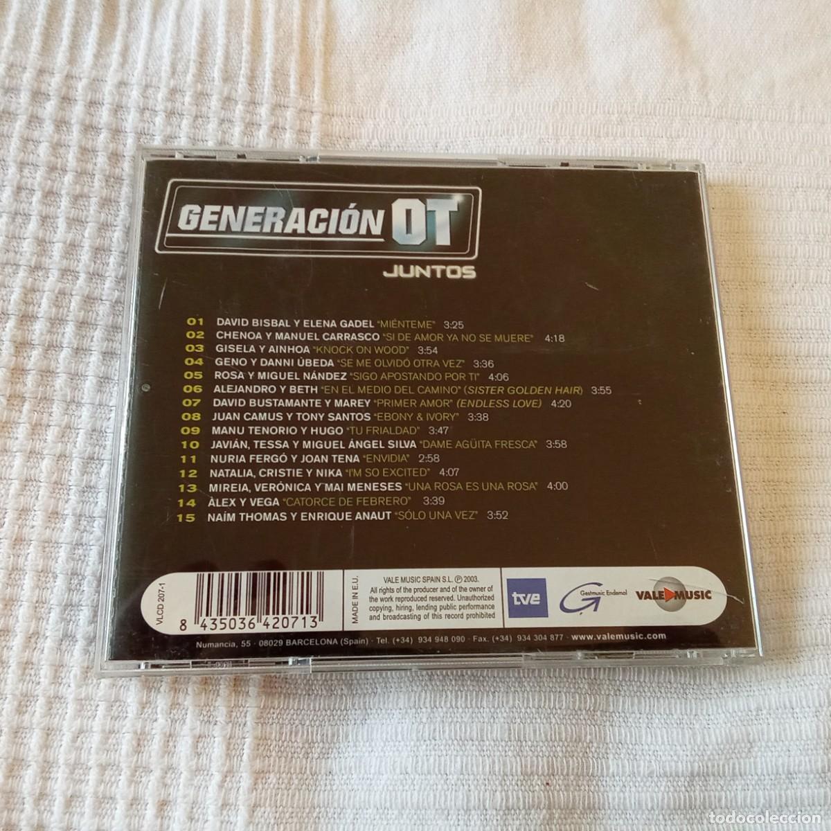 CDs de m&uacute;sica: GENERACI&Oacute;N OT. JUNTOS. CD. 15 TEMAS - Foto 3