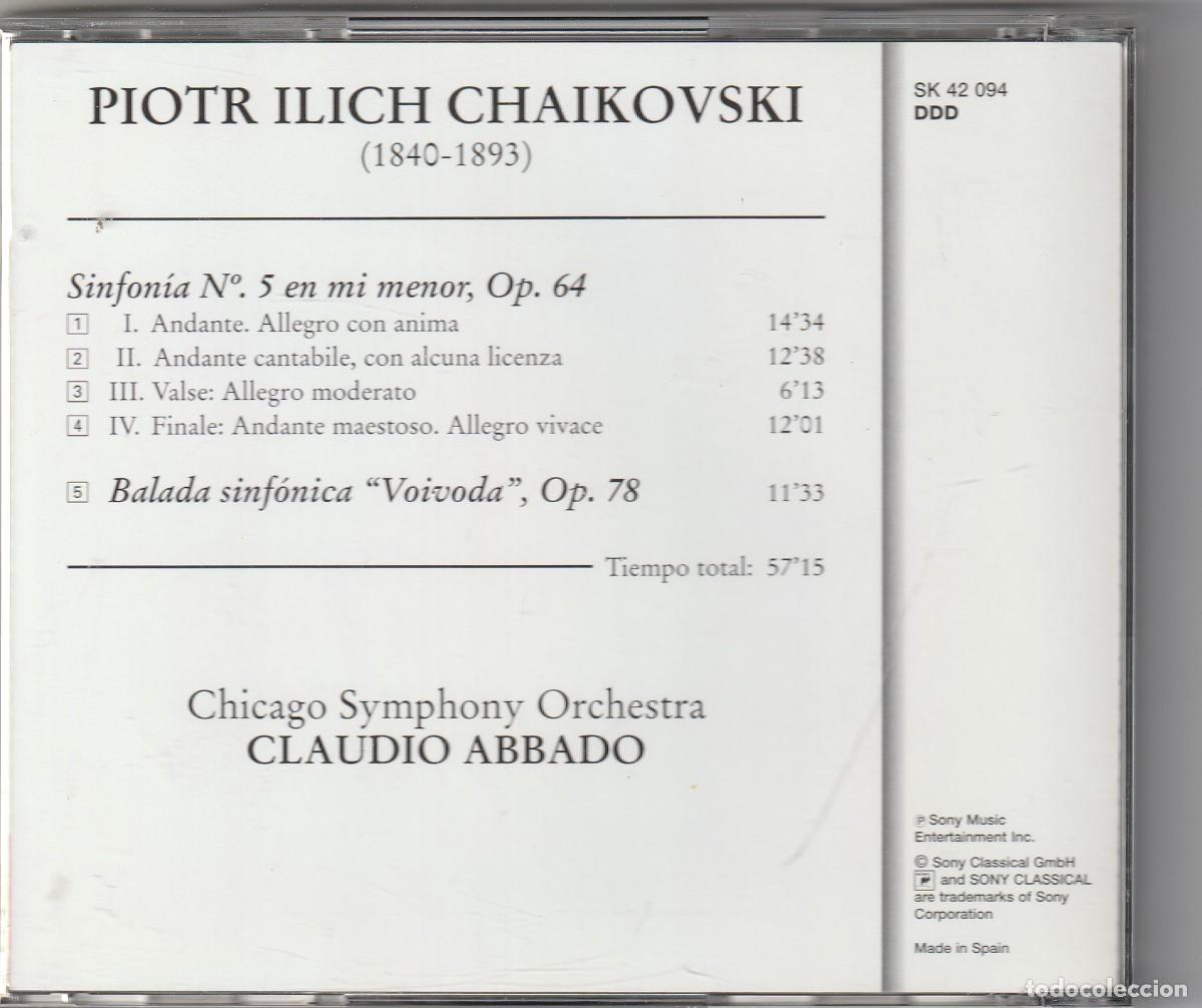 CDs de m&uacute;sica: TCHAIKOVSKY - SYMPHONY NO. 5 (CD SONY 1996) - Foto 2