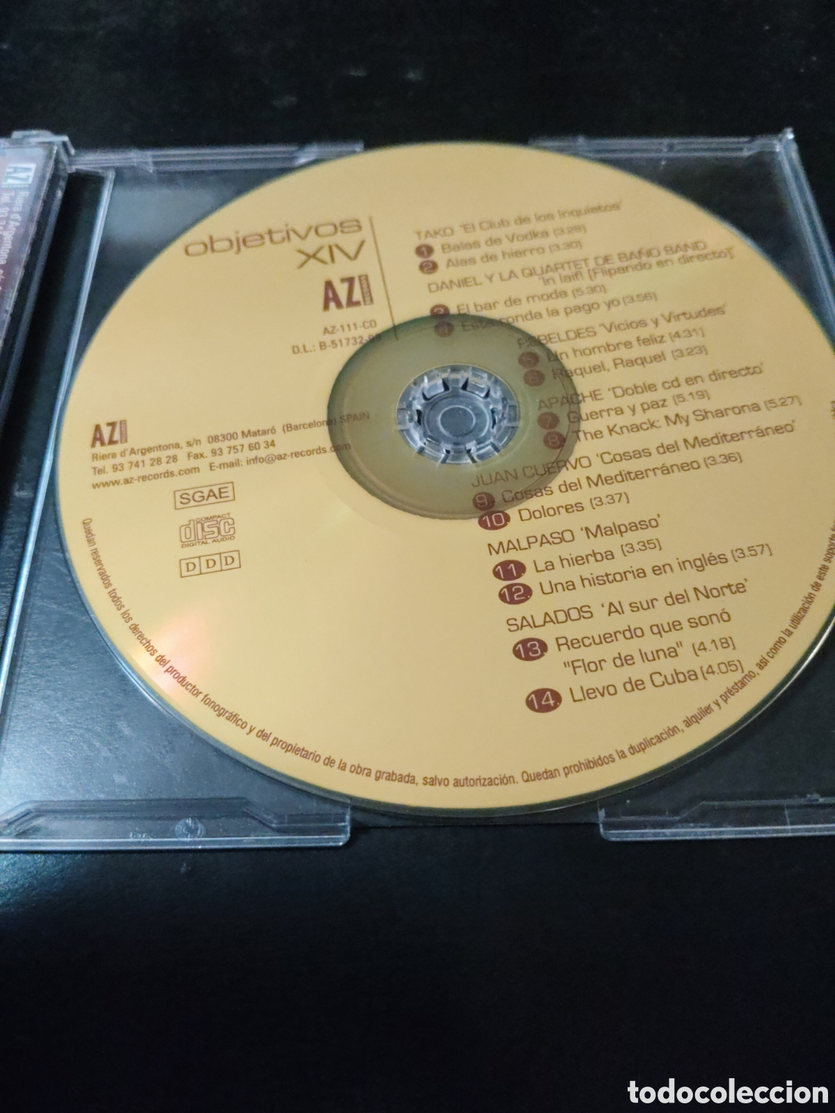 CDs de m&uacute;sica: Objetivos XIV Cd compilation promo 1999 Espa&ntilde;a - Foto 2