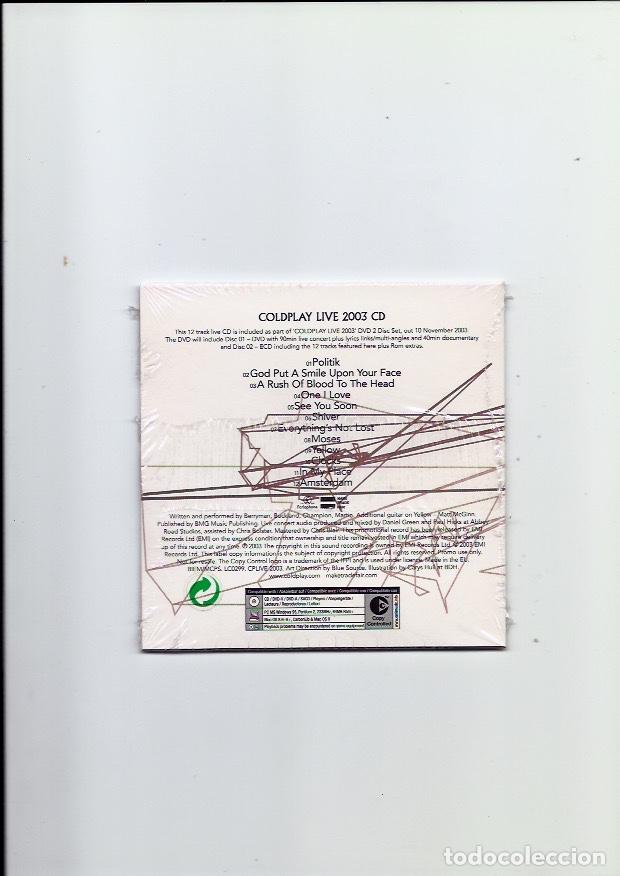 CDs de m&uacute;sica: COLDPLAY. Live 2003 CD. The Scientist. Shiver (3 cds) - Foto 3